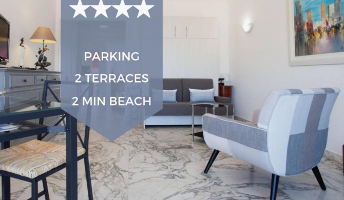 KIKILOUE 2 minutes from the beaches 2 terraces! Cannes Croisette area