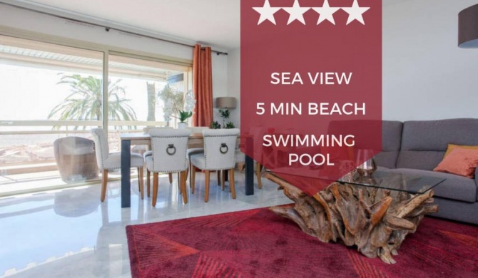 FACING THE SEA terrace swimming pool and private parking - Palm Beach